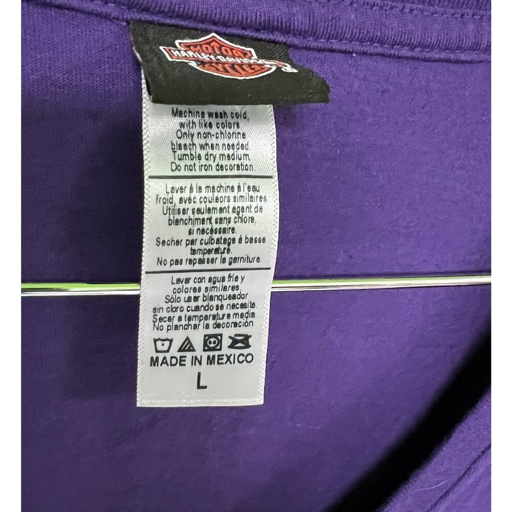 Harley Davidson Womens Large Purple Myrtle Beach Looney Tunes Tweety Tattoo Y2K - Picture 3 of 10